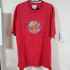 コカコーラ　Coca-Cola　古着　Tシャツ　赤色　半袖