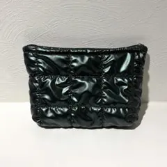 キルティングポーチ ポーチ グリーン 緑 ダーク ラメ マルチポーチ