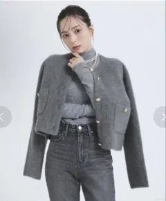 2026年最新】anuans カラー：グレイ系 ノーカラージャケットの人気