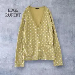 【EDGE RUPERT 】ドット カーディガン 長袖 Ｖネック ゆったり M
