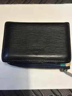 LANVIN 二つ折りコンパクト財布 ジッパー付き　フラグメントケース