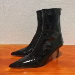 ❀1度のみ着用 PIPPICHIC 23.5cm ポインテッド ショートブーツ