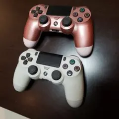 PS4コントローラー DUALSHOCK 4 ローズゴールドとホワイト ジャンク