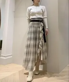 SNIDEL プリーツラップスカショーパン