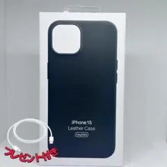 新品-純正互換品-iPhone15　レザーケース　ブラック