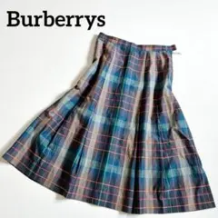 バーバリーズBURBERRYS チェックプリーツスカート 膝丈 Aライン a25のサムネイル