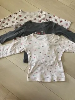 美品 ベビー用肌着　長袖 80 3枚セット 西松屋 秋冬