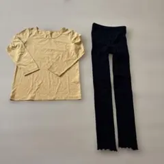 ヒートテック130 黒レギンス135cmセット