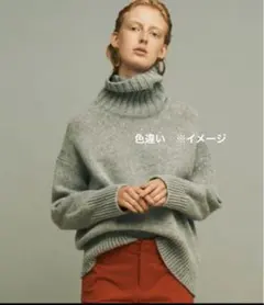 GALERIE VIE ファインウールタートルネック S ベージュ