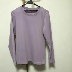 UNIQLO 上質リブ編み長袖Tシャツ Mサイズ 薄紫