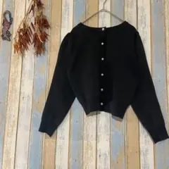 【nano UNIVERSE 】ブラックカーディガン　ボレロ　羽織り　クロップド