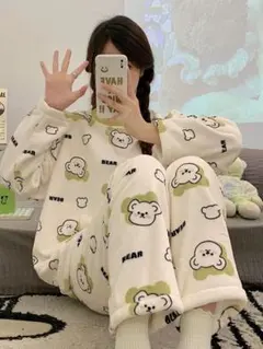 クマ柄 ルームウェア Lサイズ