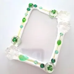 Ｂ8サイズ　ホイップデコ　トレカケース　硬質ケース　グリーン系　緑　黄緑　縦入れ