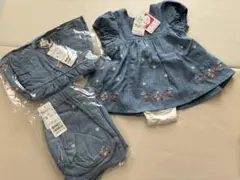 プティマイン　いちご刺繍服　姉妹リンクコーデ