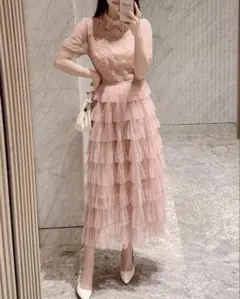 シフォンワンピース ロングワンピース パーティードレス 結婚式 成人式 同窓会