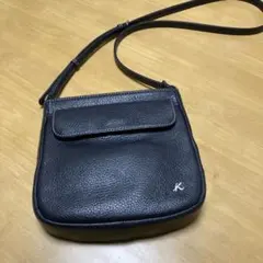 『美品』キタムラ　牛レザーショルダーバッグ 濃紺