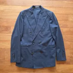 スーツセレクト ダブルジャケット Y5 ウール ストレッチ ネイビー 春夏