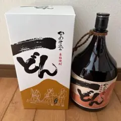 焼酎　一どん　大瓶　小瓶　箱付き専用コップ付き 106954_1.jpg