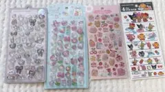 ボンドロシールオリジナルしろくろ　日焼けサンリオ4サイズ　ゆるぷにポップシール等