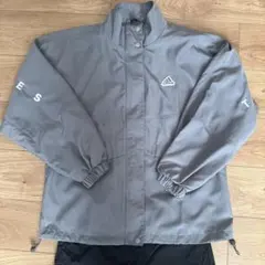 adidas グレー THREE STRIPES ジャケット　L