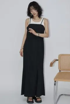 マーメイドラインロングキャミワンピース