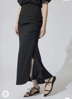 ギャザーマーメイドジャストウエストスカート