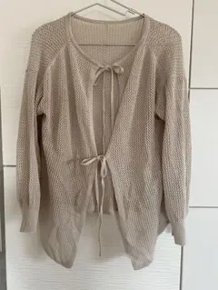 GU ベージュ ニットカーディガン 長袖