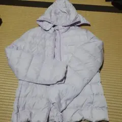 薄紫 フード付きダウンコート 165サイズ