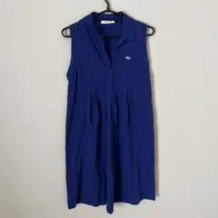 LACOSTE 薄手　ブルー　ノースリーブ シャツ　ワンピース