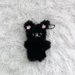 モールドール くま 黒 モール人形 ふわふわ ぬいぐるみ