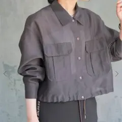 【超美品】Spick & Span シアーシャツブルゾン グレーのサムネイル