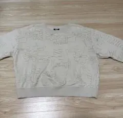 Nike ベージュ ロゴプリント スウェット