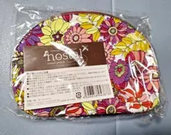 新品未開封！nostal ラウンドポーチ 花柄　化粧ポーチ　花柄