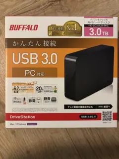 BUFFALO 外付けHDD 3.0TB HD-LC3.0U3-BKC 新品