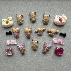 ハローキティ　日焼け　ネイルパーツ