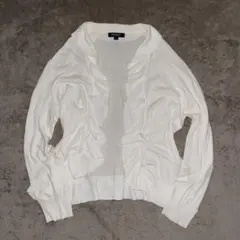 BURBERRY LONDON フリル カーディガン ホースロゴ 白のサムネイル