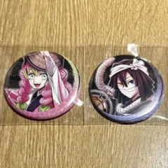鬼滅の刃　阿波おどり　缶バッジ　甘露寺蜜璃　伊黒小芭内