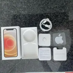 iPhone12mini 空箱とLightningケーブル　アップルステッカー