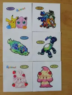 ポケモンキャラクター ステッカー 6枚セット