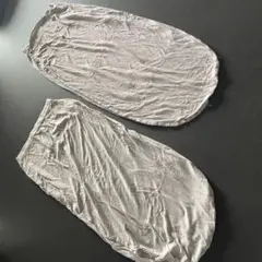 ベビー　伸びる素材グレー　スリーパー2枚セット