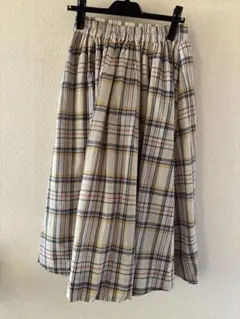 チェック柄フレアスカート