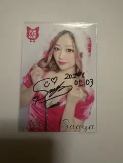ロクサンエンジェル あさ 直筆サイン入りブロマイド 写真 バーレスク