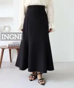 k0164INGNI BACKレースUPマーメイドスカート ブラック