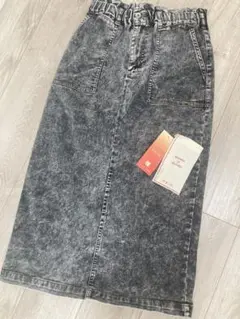 しまむら　Helm ナロースカート　暖　グレー タイトスカート L ロング