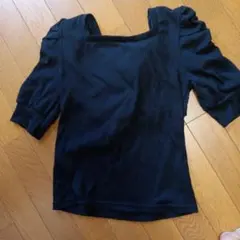後ろリボン黒トップス Ｌサイズ
