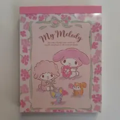 サンリオマイメロMy Melody ミニメモ帳 花柄デザイン
