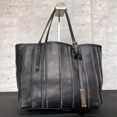 【美品】JIMMY CHOO SASHA/S BLACK レザー トートバッグ