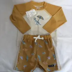 【新品】プティマイン　水着　90㎝　恐竜柄