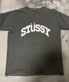 STUSSY アーチロゴ　黒tシャツ　23ss