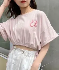 M.U様専用ページ　CHICO クロップドサイドリボンロゴTシャツ